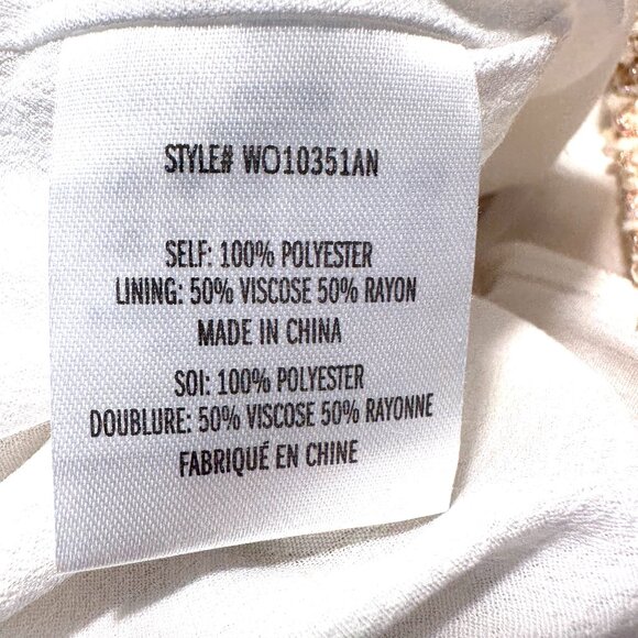 EVA FRANCO CREAM AND GOLD TWEED DRESS SIZE 8 NWOT - Picture 6 of 6